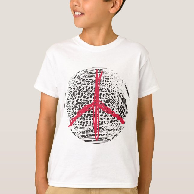 Camiseta Globe de la Paz no guerra no lucha no violencia am (Anverso)