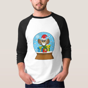 Camiseta Globe de nieve con búho de Santa Claus