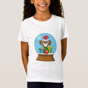 Camiseta Globe de nieve con búho de Santa Claus
