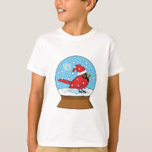 Globe de nieve con cardenal rojo curado