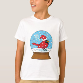Camiseta Globe de nieve con cardenal rojo curado