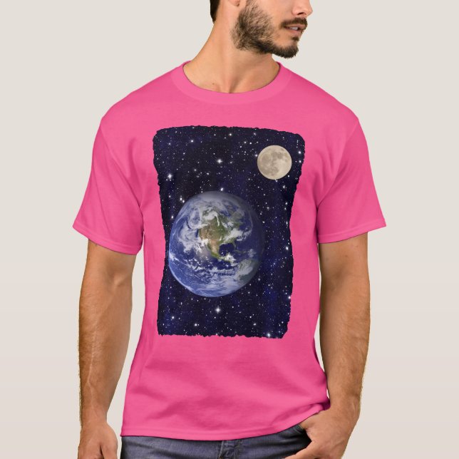 Camiseta Globe Moon Space Stars Astronomía (Anverso)