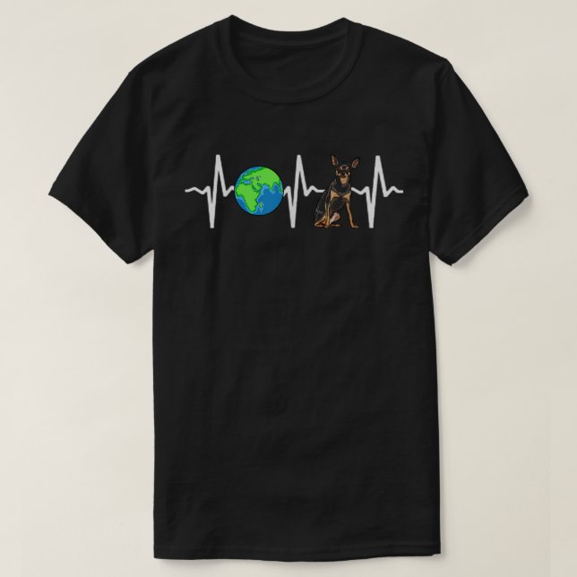 Camiseta Globe Planet Earth Ministra Pinscher Heartbeat Do (Diseño del anverso)