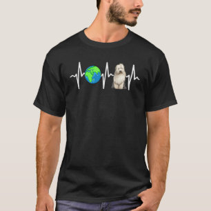 Camiseta Globe Planet Earth Old English Sheepdog Hearbeat
