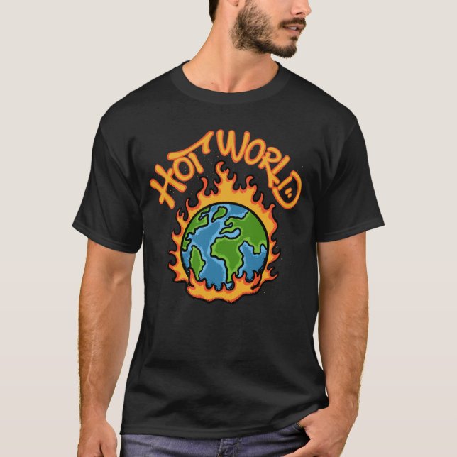 Camiseta Globe with Flames Streetwear (Anverso)