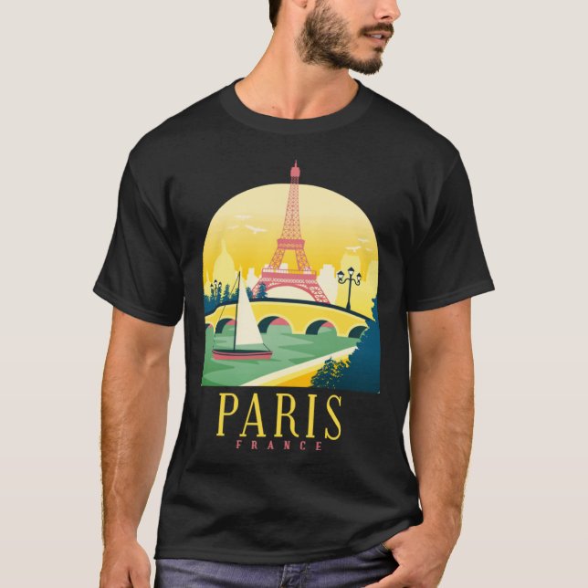 Camiseta Globetrotters en París oscuro (Anverso)