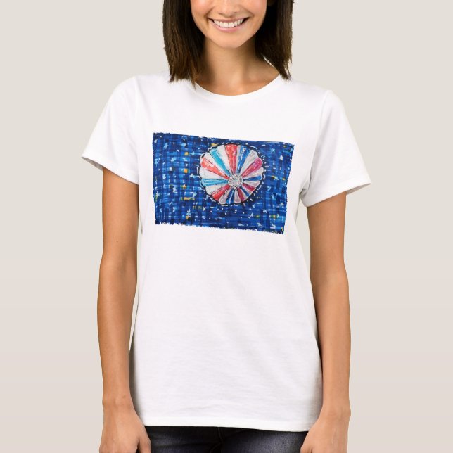 Camiseta Globo aerostático Blue Sky (Anverso)