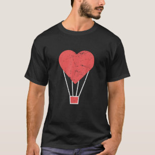 Camiseta Globo aerostático caliente corazón lindo