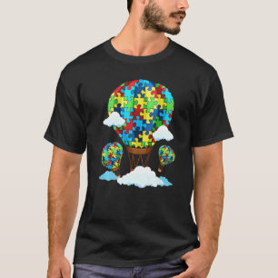 Camiseta Globo Aerostático Conciencia del Autismo Rompecabe