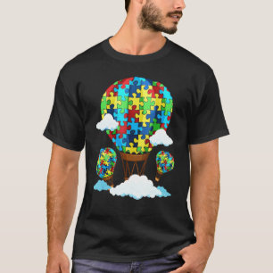Camiseta Globo Aerostático Conciencia del Autismo Rompecabe