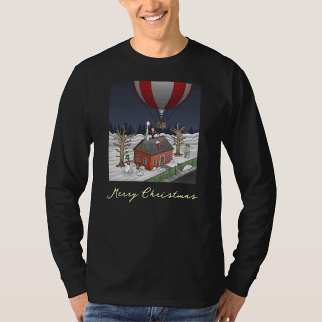Camiseta Globo aerostático de Santa (Anverso)