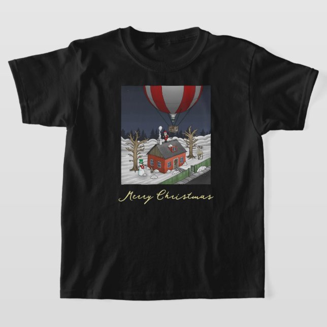 Camiseta Globo aerostático de Santa (Distribución)