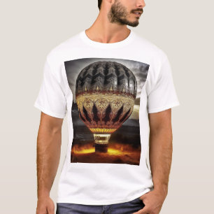 Camiseta Globo aerostático intrincado y hermoso en las mont