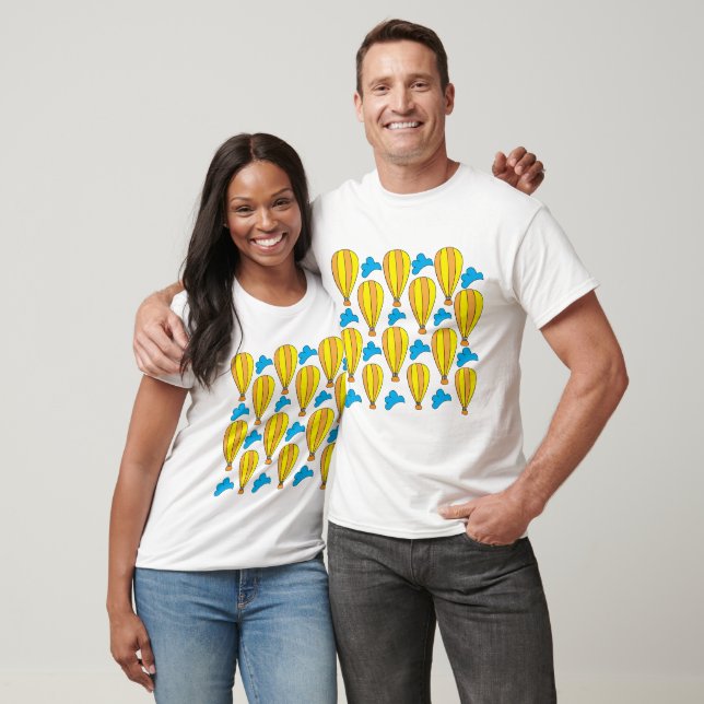 Camiseta Globo aerostático Nubes azules Globo aerostático (Unisexo)