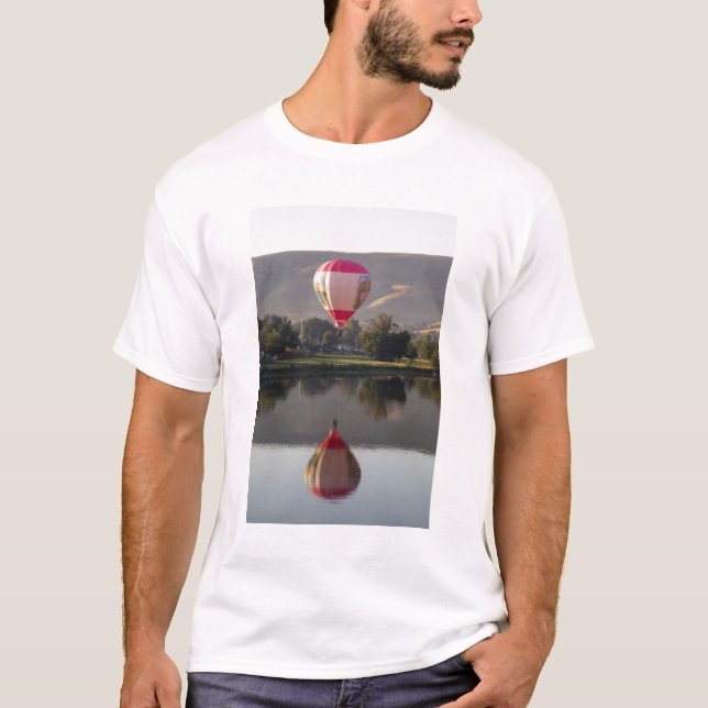 Camiseta Globo aerostático sobre el río Yakima (Anverso)