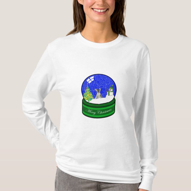 Camiseta globo alemán de la nieve del shepard (Anverso)