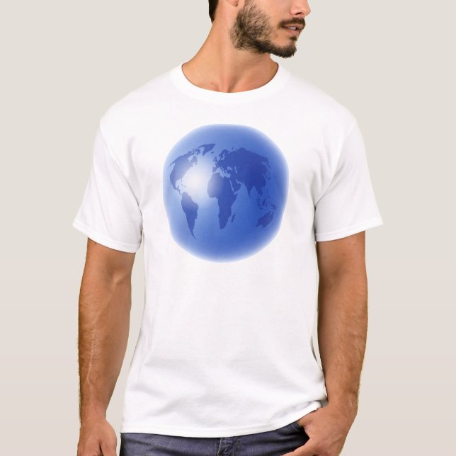 Camiseta Globo azul del mundo (Anverso)