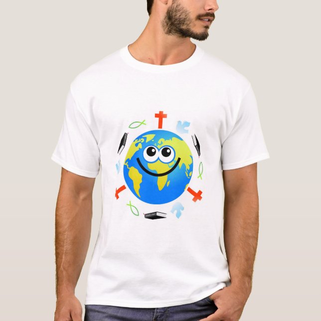 Camiseta Globo cristiano (Anverso)