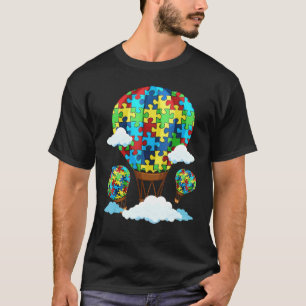 Camiseta Globo de aire caliente Autismo Conciencia Romper r