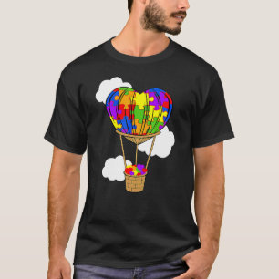 Camiseta Globo de aire caliente Autismo Conciencia Romper r