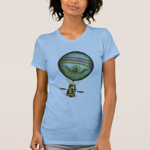 Camiseta Globo de aire caliente azul claro