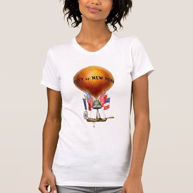 Camiseta Globo de aire caliente de la ciudad de Nueva York (Anverso)