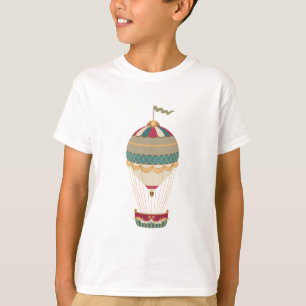 Camiseta Globo de aire caliente de Steampunk adorable con b