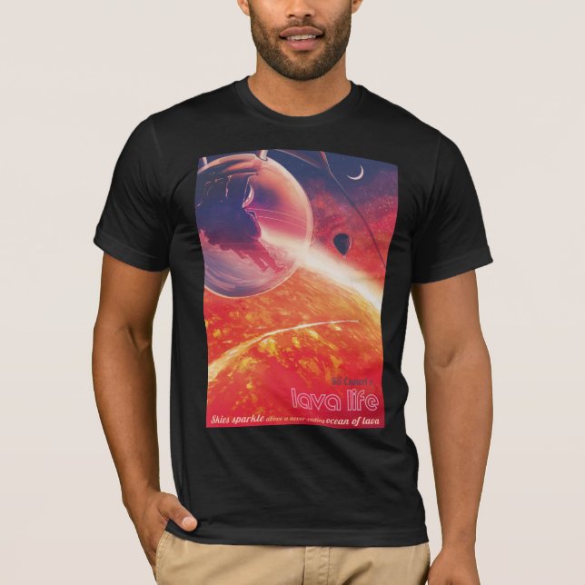 Camiseta Globo de aire caliente extremo sobre el paisaje vo (Anverso)