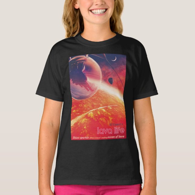 Camiseta Globo de aire caliente extremo sobre el paisaje vo (Anverso)