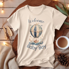 Camiseta Globo de aire caliente Nautic Boy Baby Shower