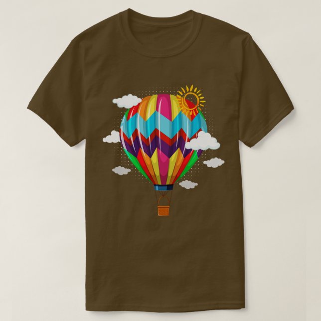 Camiseta Globo de aire caliente retro (Diseño del anverso)