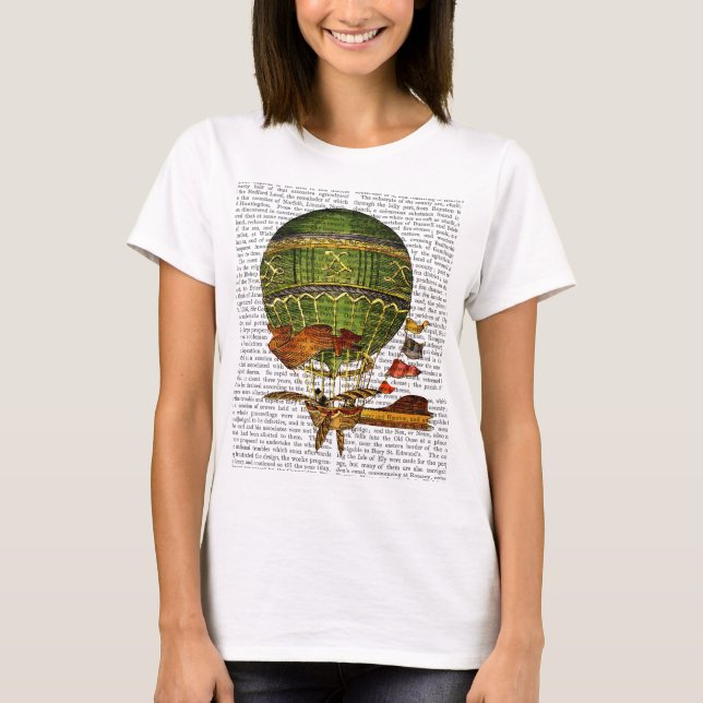 Camiseta Globo de aire caliente verde (Anverso)