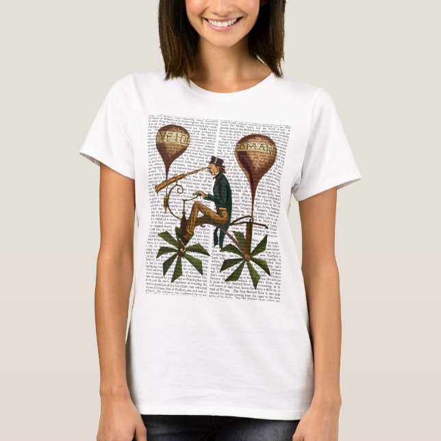 Camiseta Globo de aire caliente Voyage A La Lune (Anverso)
