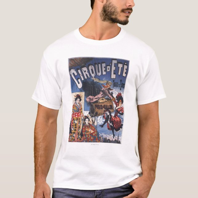 Camiseta Globo de aire caliente y poster japonés de las (Anverso)