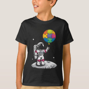 Camiseta Globo de astronauta autista Espacio Conciencia del