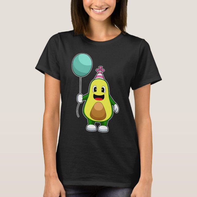 Camiseta Globo de cumpleaños de aguacate (Anverso)