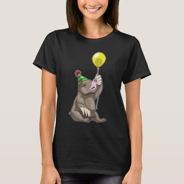Camiseta Globo de cumpleaños de Mole (Anverso)