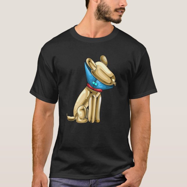 Camiseta Globo de globo de animal perro cono de la vergüenz (Anverso)