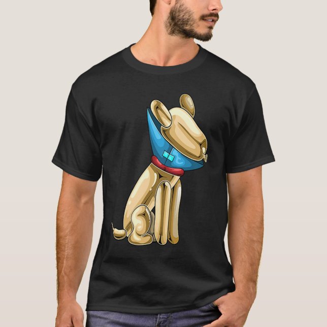 Camiseta Globo de globo de animal perro cono de la vergüenz (Anverso)