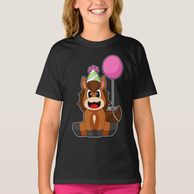 Camiseta Globo de gorra de la fiesta de cumpleaños del caba (Anverso)