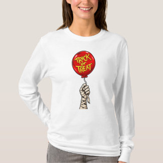 Camiseta Globo de Halloween Truco o Trato, Mano de Momia Ad