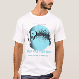 Camiseta Globo de la aguamarina del viaje de la gran idea