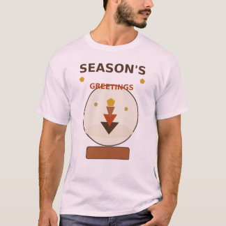 Camiseta Globo de Nieve Boho, Escena Navideña Retro
