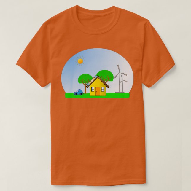 Camiseta Globo de Nieve de Energía Limpia (Diseño del anverso)