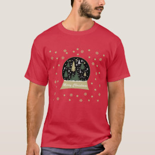 Camiseta Globo de nieve de Navidad moderno decorado