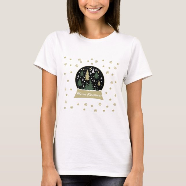 Camiseta Globo de nieve decorado de forma moderna (Anverso)