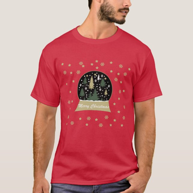 Camiseta Globo de nieve decorado de forma moderna (Anverso)