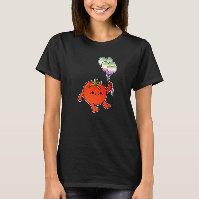Camiseta Globo de tomate Genderfae Pride (Anverso)