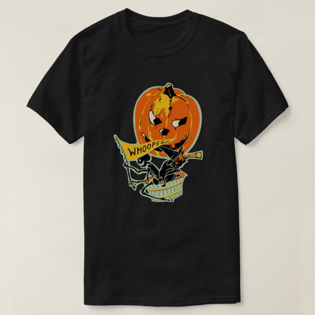 Camiseta globo del aire caliente de la calabaza de (Diseño del anverso)