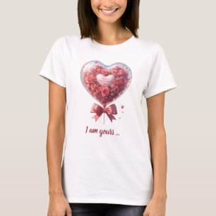Camiseta Globo en forma de corazón acuarela de moda con ros